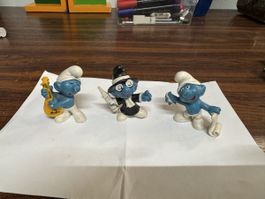 Lot de 3 Schtroumpfs vintage, figurines de collection!