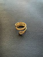 18K vergoldeter Ring Schlange
