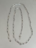 Vintage 800 Silver Paperclip Chain : ca. 80cm
