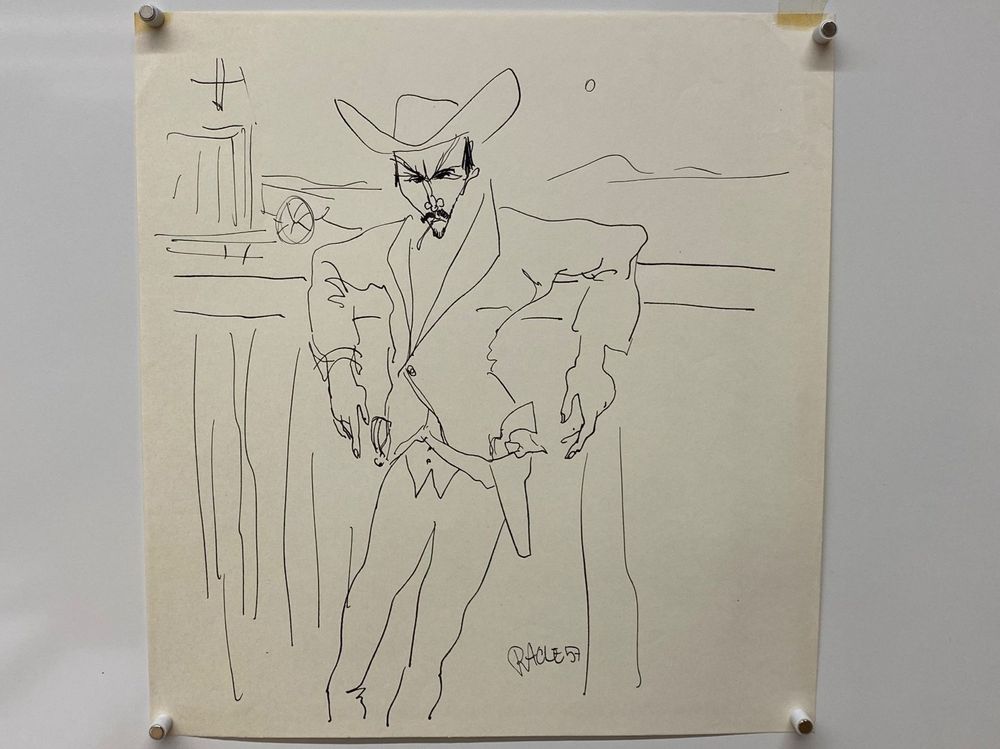 Cowboy Original Paul Racle 1932 - 2019 Schweizer Künstler (Gebraucht ...