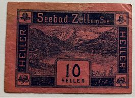 Österreich 10 Heller 1920 Zell am See