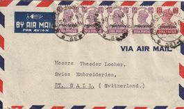 Indien Flugpost mit Aufdruck Pakistan 1948