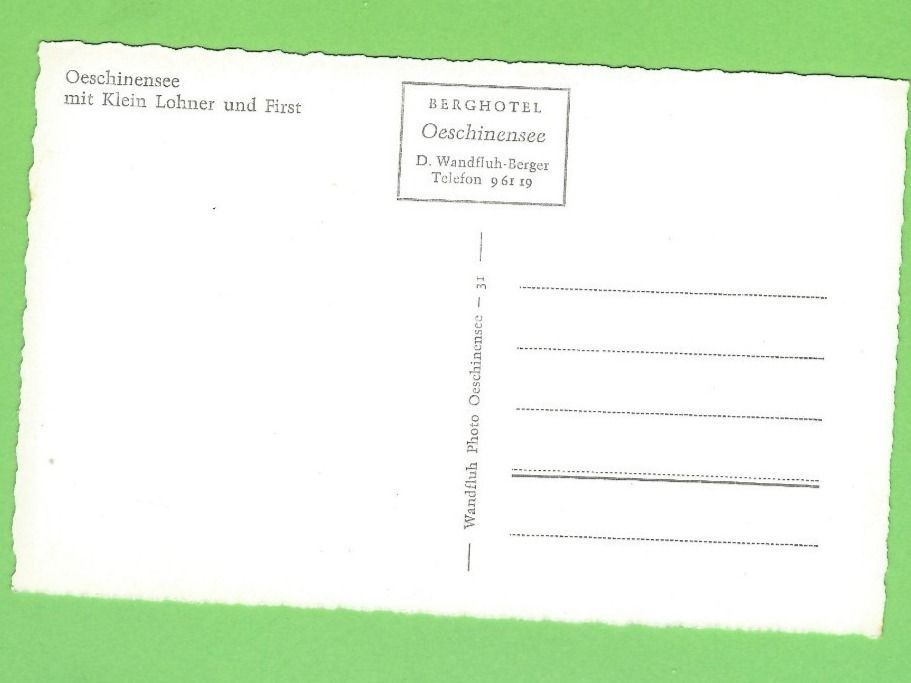 Cartoline postali: Oeschinensee mit Klein Lohner und First – Usato da Zürich venduto da t24_de 1