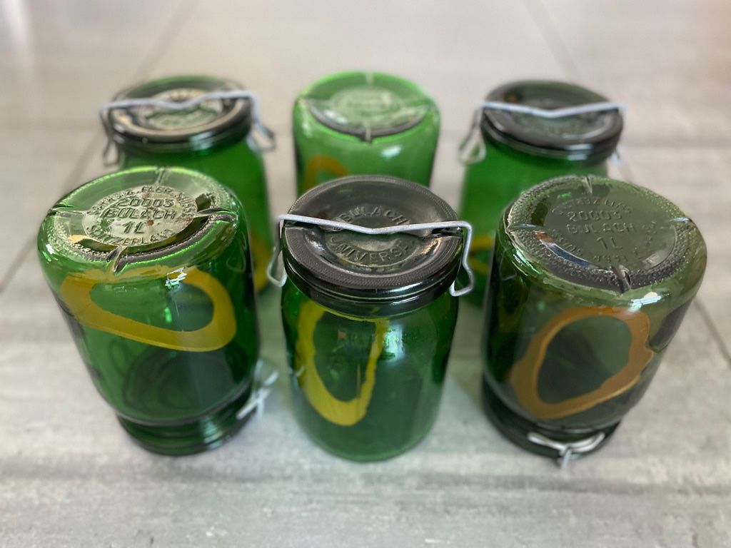 6 Bülacher-Gläser - Einmachgläser - 1 l - niedrig - Vintage (D'occasion ...