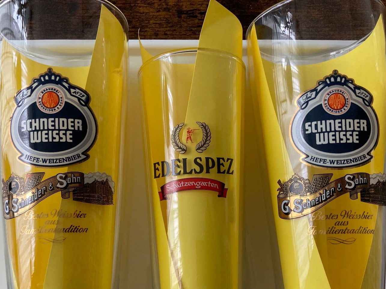 Bicchieri: 3 dekorative Biergläser - Stangengläser 3 + 5 dl – Nuovo (secondo la descrizione) da Zürich venduto da mast728 1