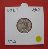50 Rappen 1967, stempelglanz ( gelbe Markierung )