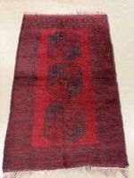 Orientteppich rot mit Muster handgeknüpft gebraucht