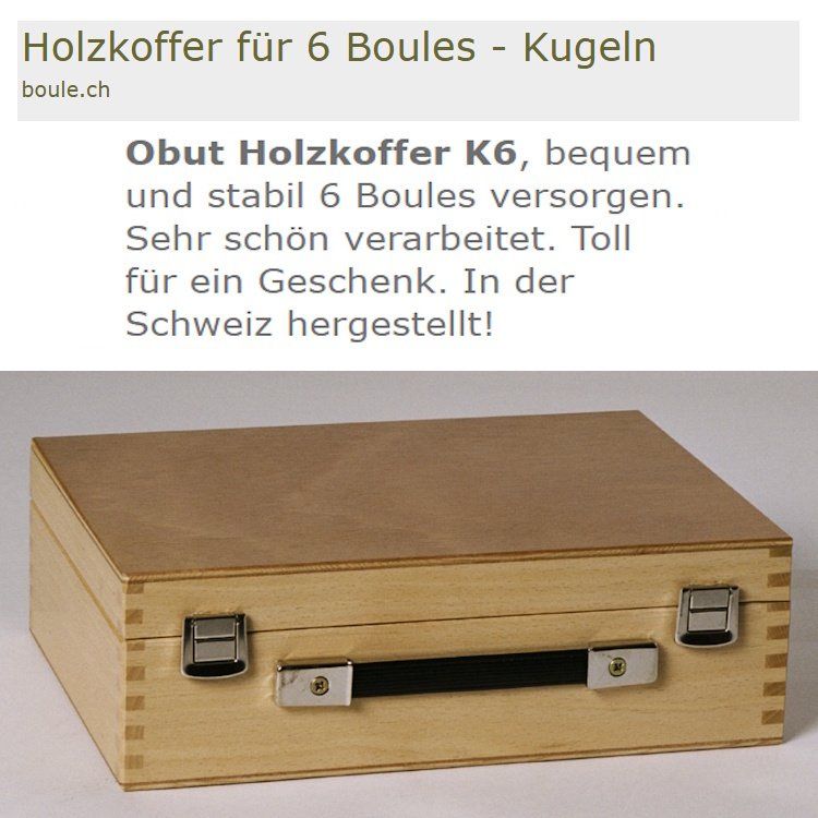 Giochi: 6 Petanquekugeln, 1 Holzkoffer und 1 Klappmeter – Nuovo (secondo la descrizione) da Ascona venduto da Patepet 3