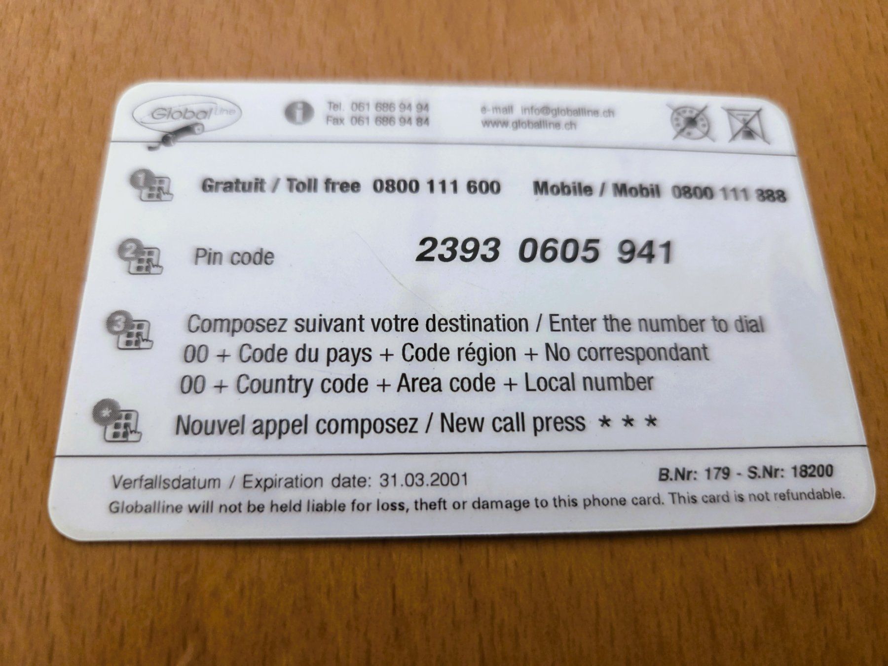 Schede telefoniche: PREPAID - SCHWEIZ – Usato da Brüttisellen venduto da Nighttrain 1