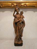 Holzfigur Madonna mit Kind, geschnitzt, Top Zustand