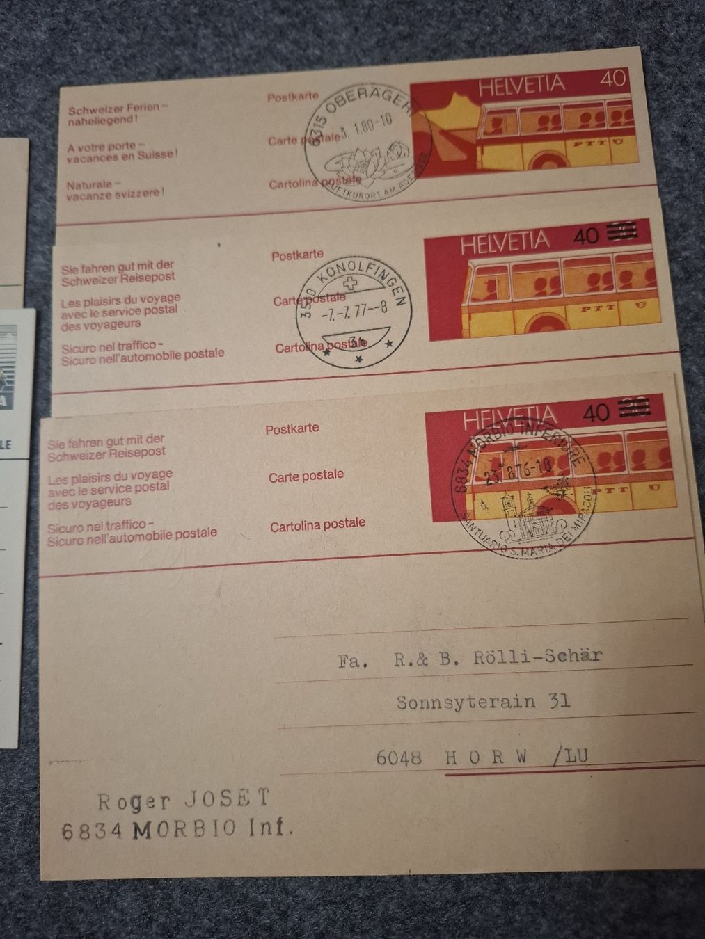 Tutti i francobolli: 5 Belege Schweiz/ Lot 2 ab 1 CHF – Usato da Basel venduto da Swiss_phil_Auktion 2