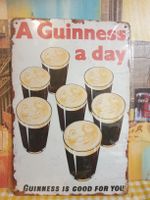 Guinness Blechschild - "A Guinness a day" -