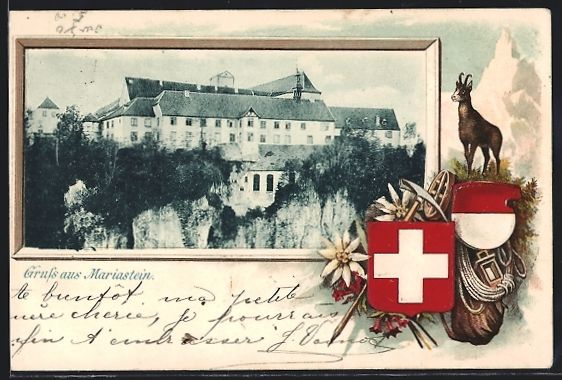 Ansichtskarten: Mariastein, Blick auf das Kloster, gepr – Gebraucht aus Berlin von bartko-reher