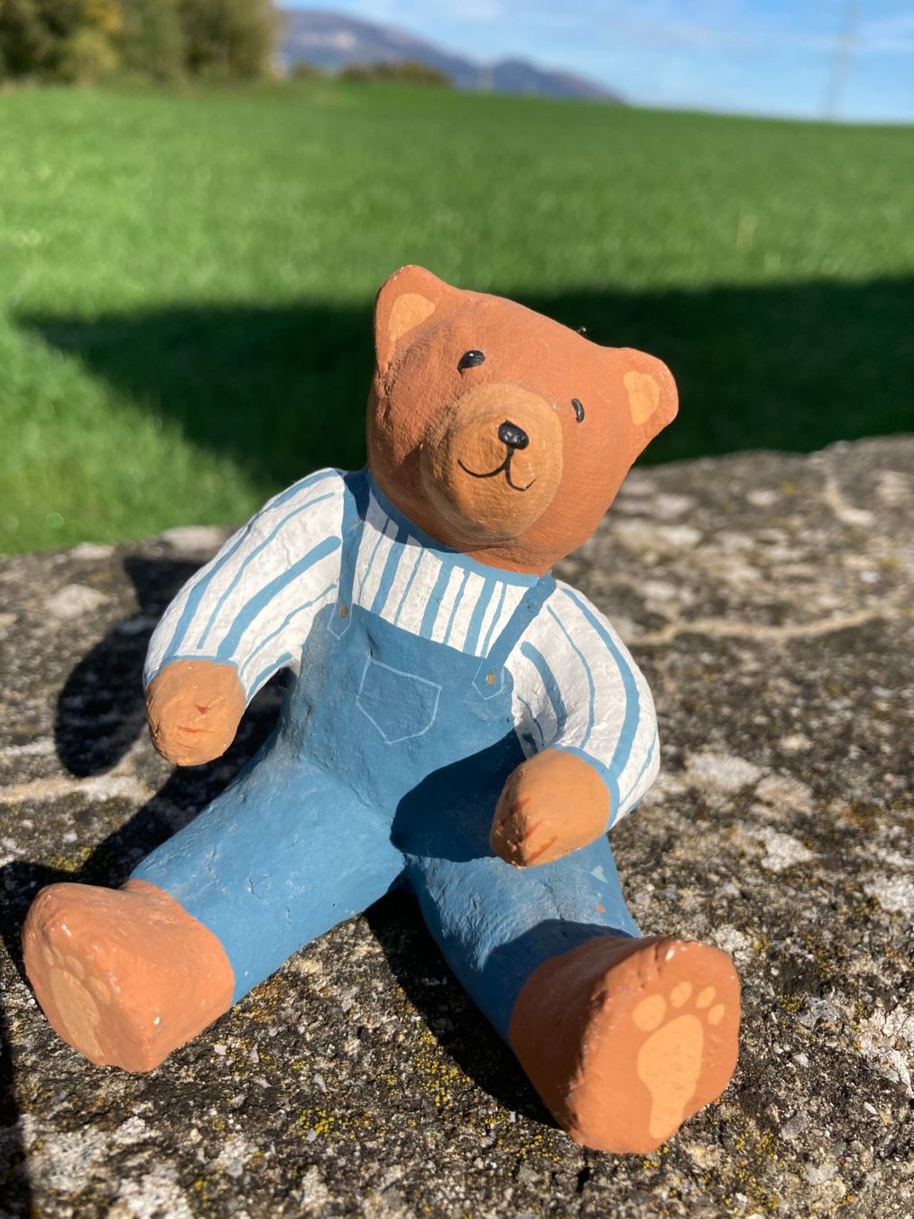 Statuette: Teddy Bär  Pappmache Vintage – Usato da Subingen venduto da ArtBead 1