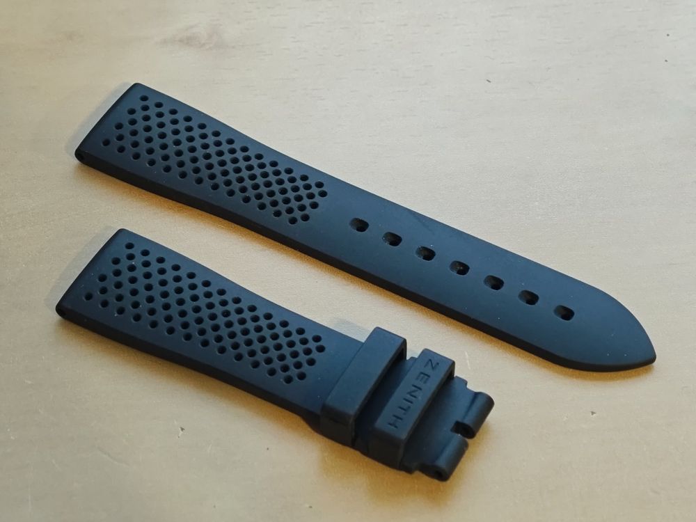 ZENITH Uhrenarmband Gummi Schwarz 21/18 MM El Primero 1