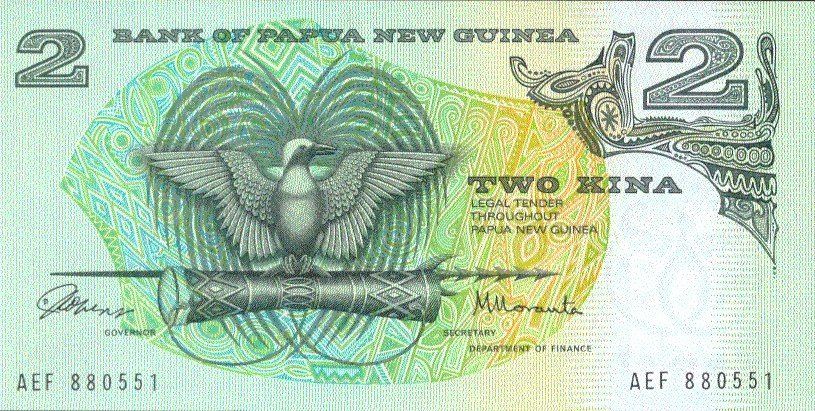 Banknoten: Papua Neu Guinea 2 Kina 1981 P-5a UNC – Neu (gemäss Beschreibung) aus Schliern b. Köniz von pizzitaxi