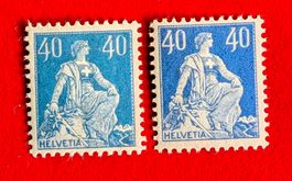 HELVETIA MIT SCHWERT 156 UND 161 1921* 1922* UNGESTEMPELT