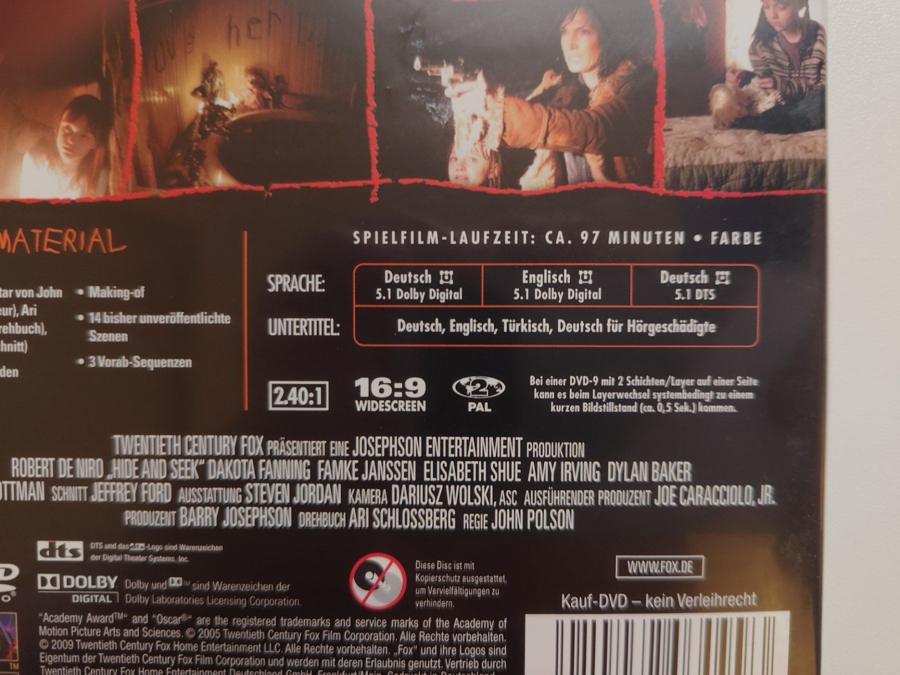 Tutti i DVDs: Hide and Seek – Usato da Liestal venduto da Kratzilla 3