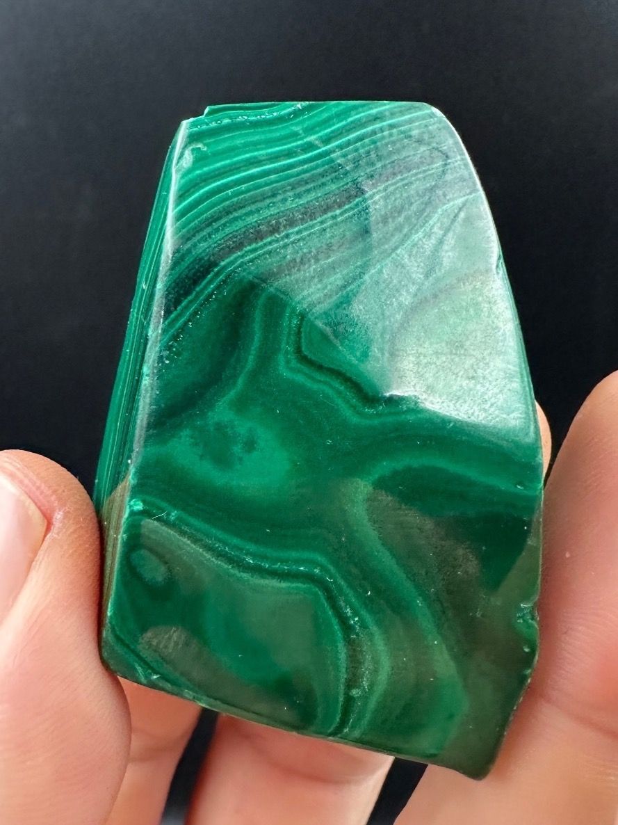 Minerali & Pietre curative: Malachit Freiform, Handschmeichler Heilstein – Nuovo e nell'imballaggio originale da Männedorf venduto da Handschmeichler 1