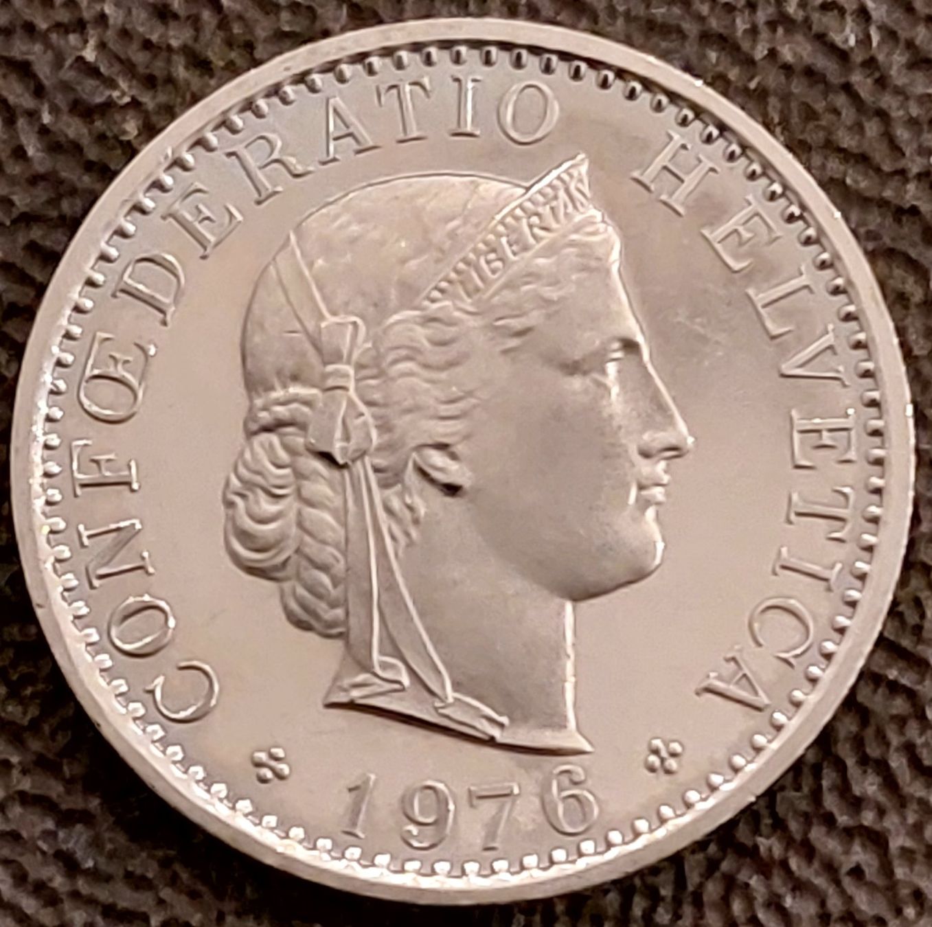 Tutti le monete: 20 Rappen 1976 stgl. / aus Münzsatz – Nuovo (secondo la descrizione) da Arch venduto da coinsandmore