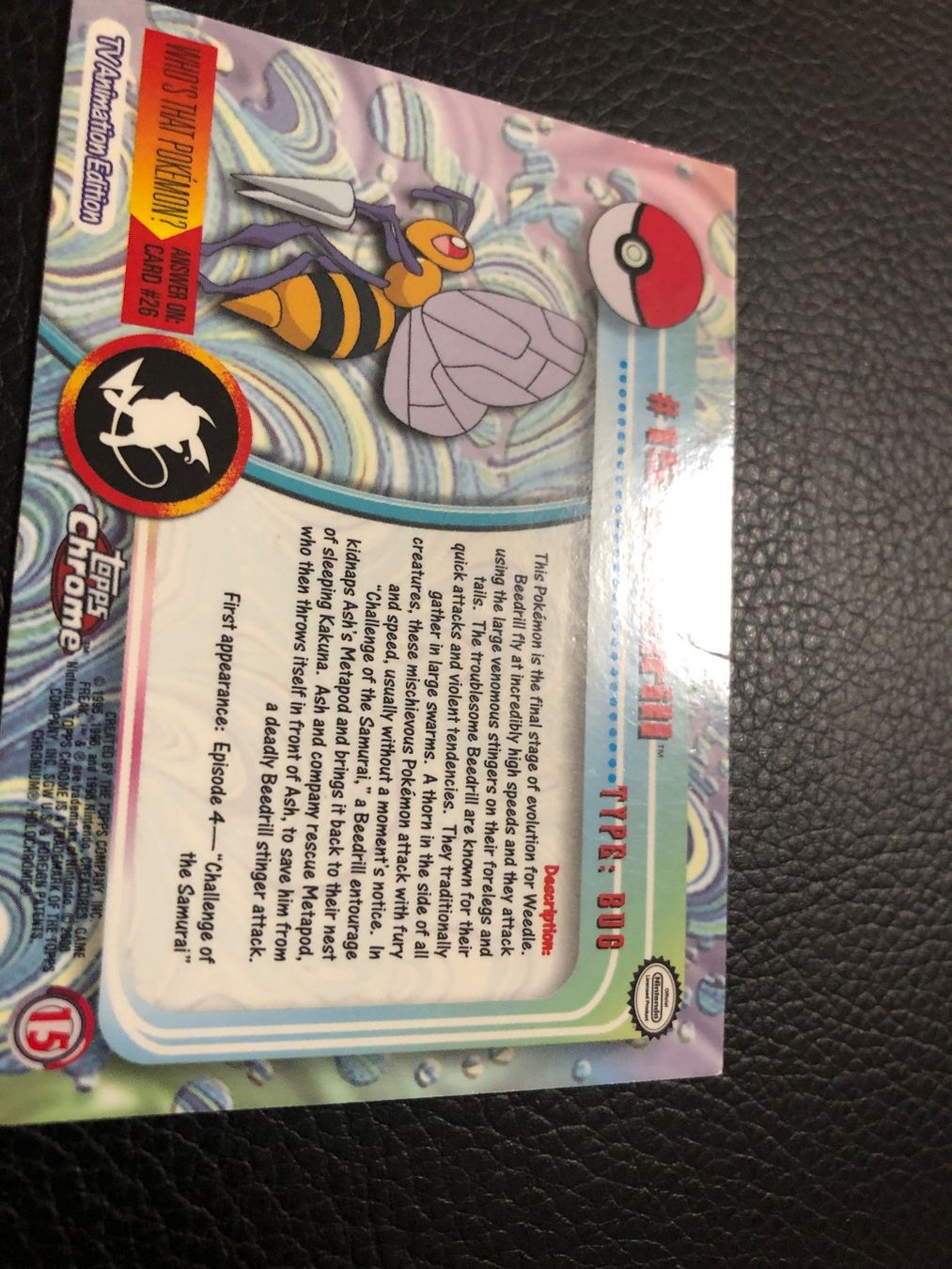 Pokémon Carte collezionabili: 2000 Topps Chrome Beedrill Holo #15 Tv Animation Edition – Usato da Paradiso venduto da Pkmn10 3
