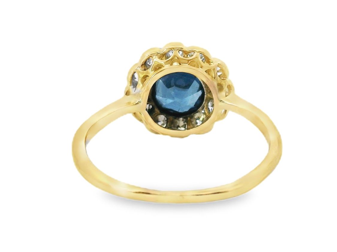 Anelli: Antik Saphir & Altschliffdiamanten Ring – Usato da Embrach venduto da marufa 4