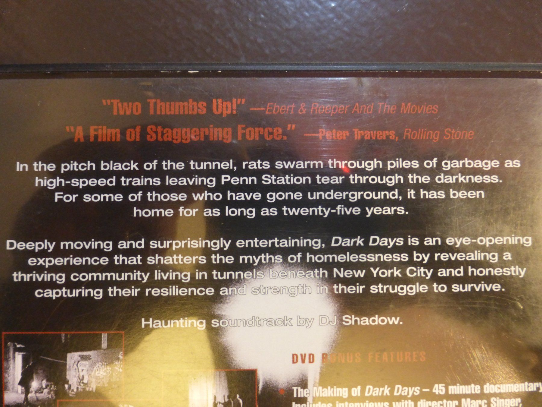 Tutti i DVDs: Dark Days Dokumentation DVD – Usato da Zumikon venduto da psisound 4