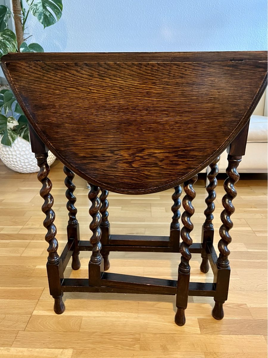 Tische: Antiker Gateleg Klapptisch aus Eiche, Vintage – Gebraucht aus Basel von Bettybooo 6