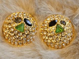 Vintage Bling 50er Jahre Strass Ohrclips