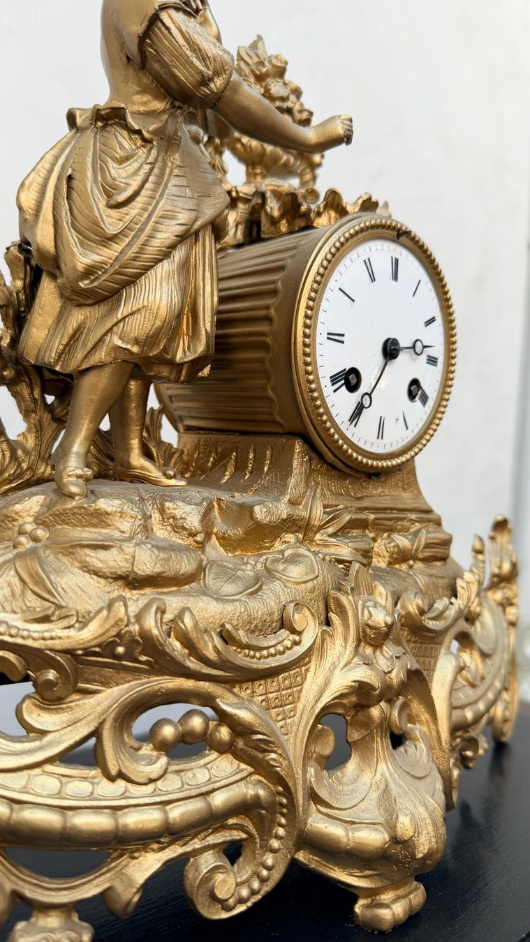 Orologi da terra & Orologi da parete: Pendule de cheminée de style Rococo ou Napoléon III – Usato da Bulle venduto da ABELiAM 3