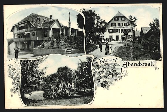 Cartoline postali: Passepartout-AK Abendsmatt, Hotel-Pensio – Usato da Berlin venduto da bartko-reher