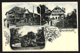 Passepartout-AK Abendsmatt, Hotel-Pensio