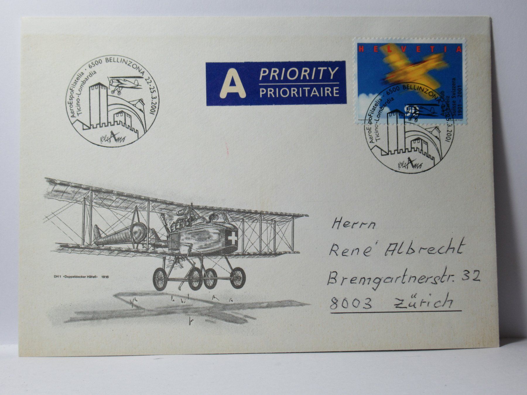 Tous les timbres: Brief , Bellinzona  2001 – Neuf (Voir description) à Grenchen par Bluemchen1900