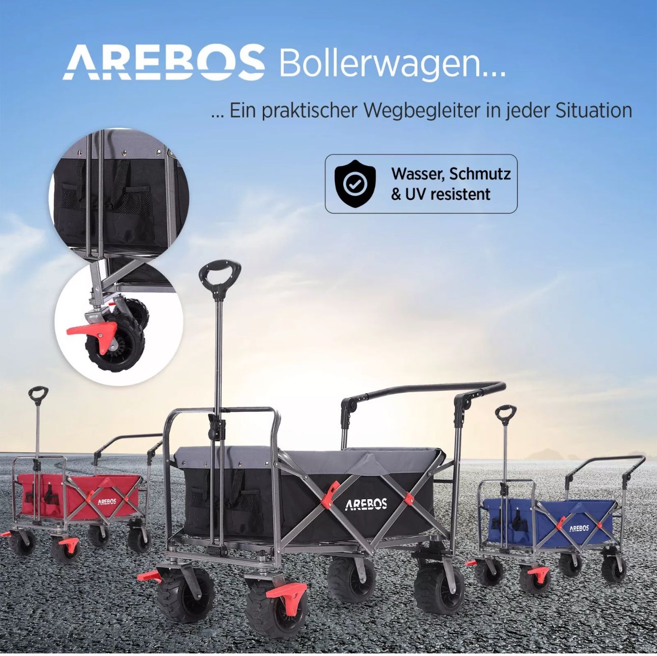 Carriole: Stabile Bollerwagen ohne Dach – Nuovo e nell'imballaggio originale da Amriswil venduto da JaJa-Express 4