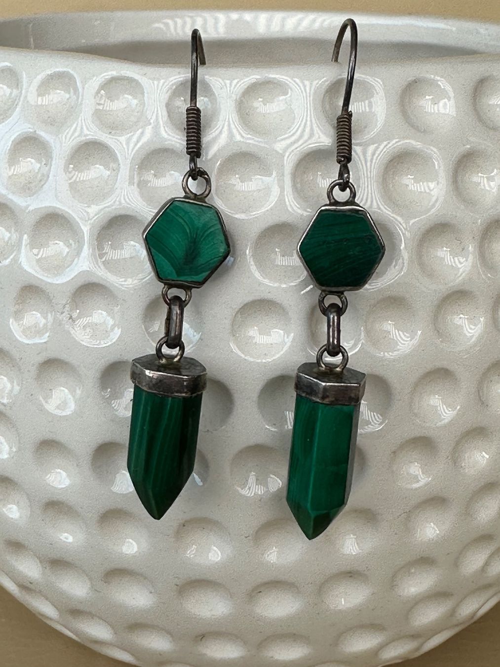 Orecchini pendenti & Orecchini a lobo: Malachite Boho Ohrringe – Usato da Affoltern am Albis venduto da Sveta75 2