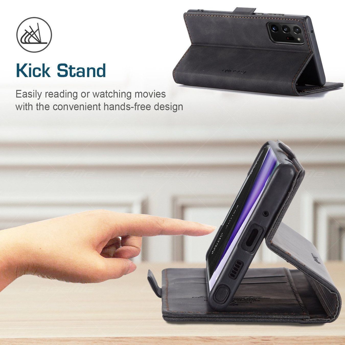 Cover & Protezioni schermo: Galaxy note 20 - Etui de lux à rabat cuir noir – Nuovo e nell'imballaggio originale da Morges venduto da DigiAC 2