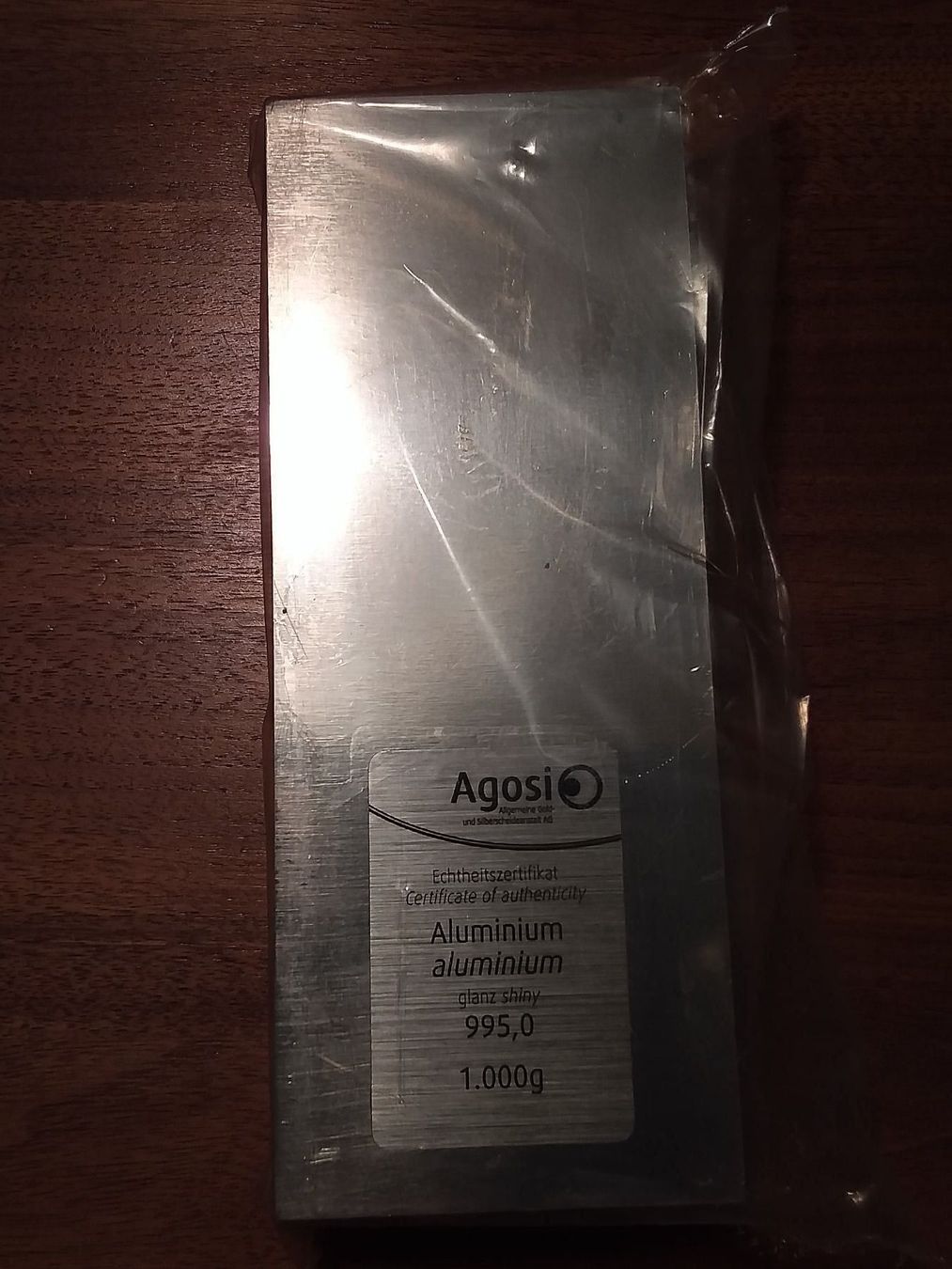 Metalli preziosi: Aluminium Barren 1 Kg – Nuovo e nell'imballaggio originale da Schwyz venduto da Trofana 8