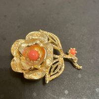 Gold Brosche Vergoldet