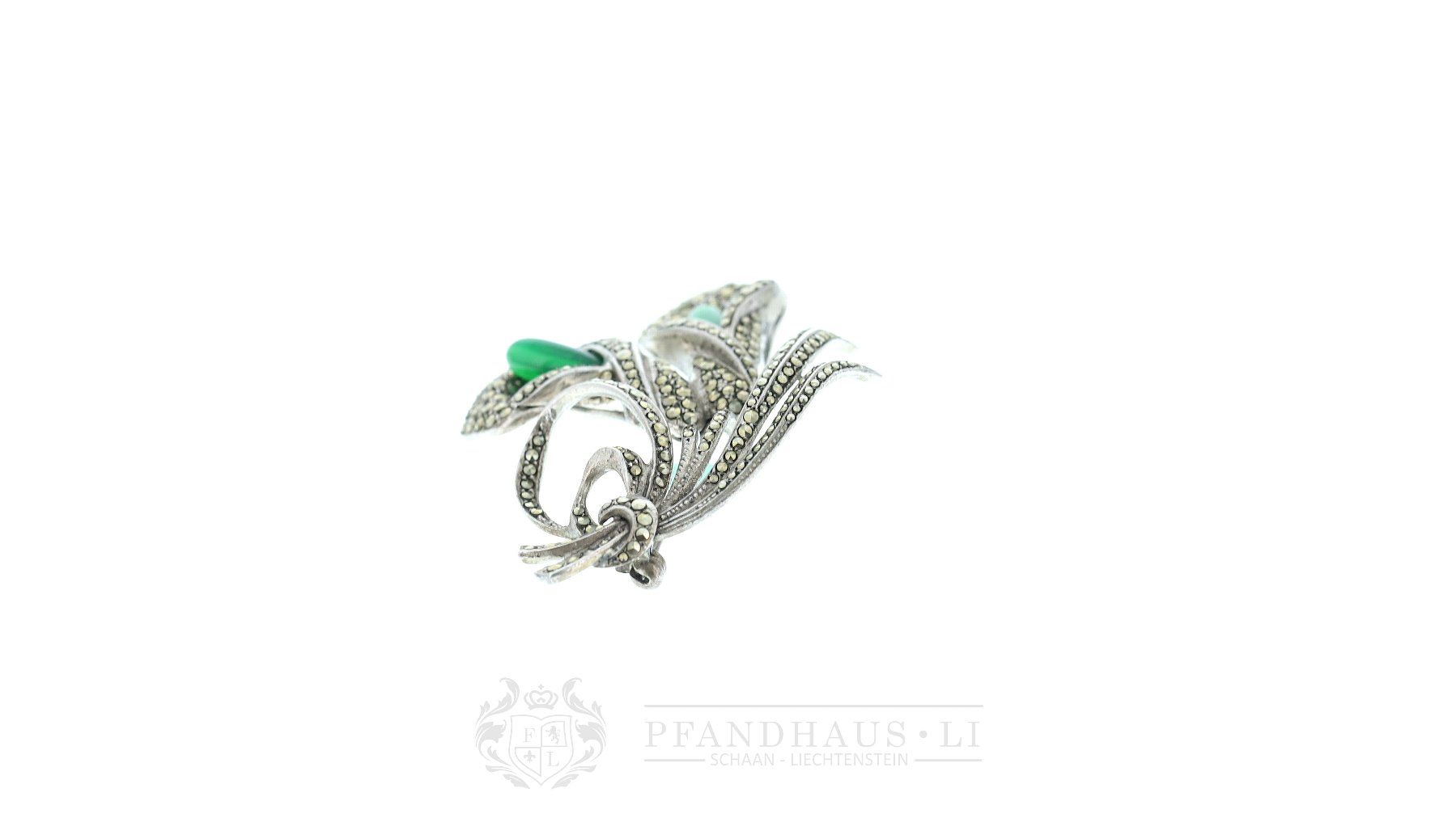 Broschen & Nadeln: BROSCHE / ANSTECKNADEL "BLUME" IN 800ER SILBER – Gebraucht aus Schaan von  4