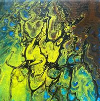 Acrylbild Nr. 6987, Grösse 15x15cm, Handgemaltes Unikat