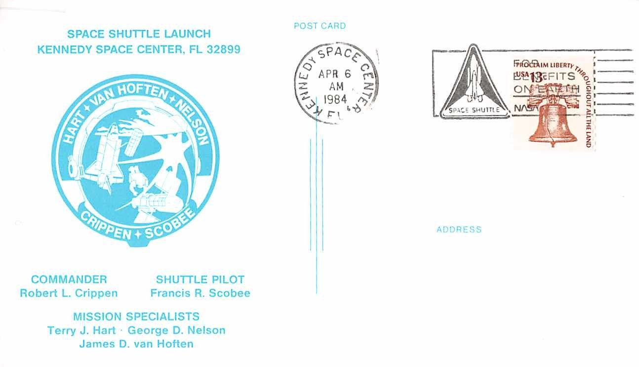 Tutti i francobolli: Sonderkarte SPACE SHUTTLE LAUNCH 1984, ab 0.50 – Usato da Winterthur venduto da SchatzchischtliWinti