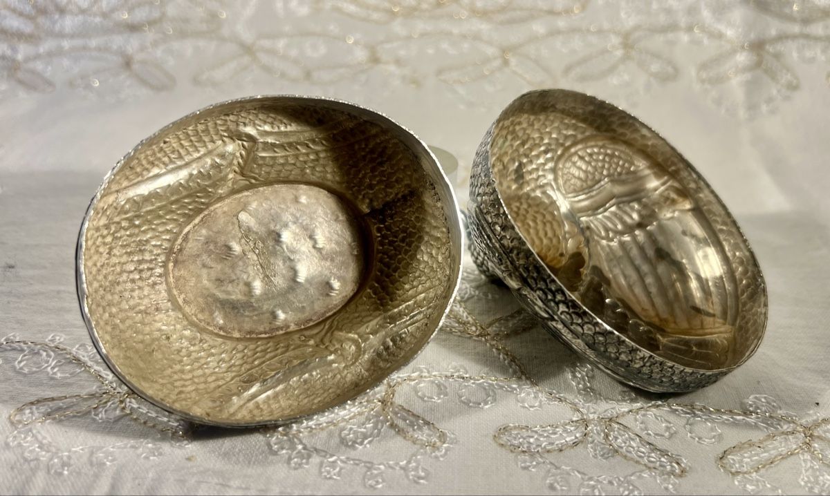 Dosen: Ancienne boîte à bétel Cambodge forme poule argent – Gebraucht aus Genève von DELIRBEADS 5