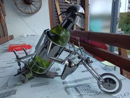 Trike Motorrad Weinhalter aus Metall, ideales Geschenk!