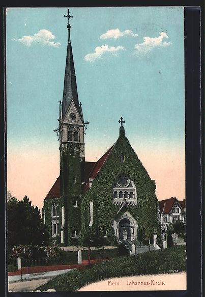 Cartoline postali: AK Bern, Die Johannes-Kirche, 1910 – Usato da Berlin venduto da bartko-reher