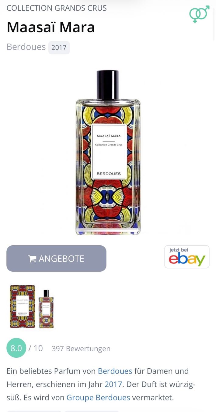 Profumi & Eau de Toilette: Berdoues Maasaï Mara Abfüllung EDP 5ml. – Nuovo e nell'imballaggio originale da Zürich venduto da deruja 1