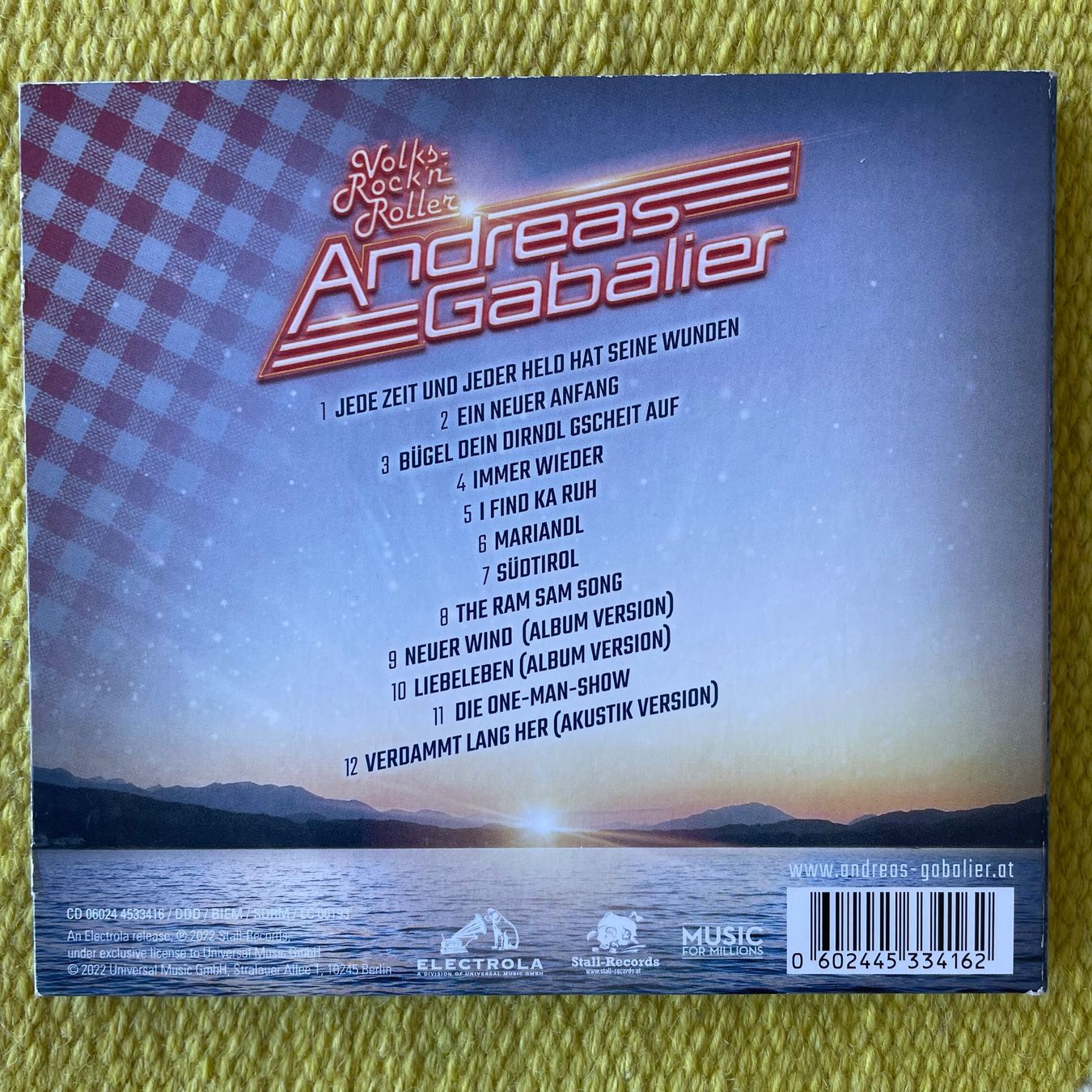 CD: ANDREAS GABALIER-EIN NEUER ANFANG (DIGIPACK) – Usato da Rorschacherberg venduto da CD-Roli 1