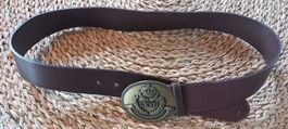 Brauner Ledergürtel Ralph Lauren mit auffälliger Schnalle