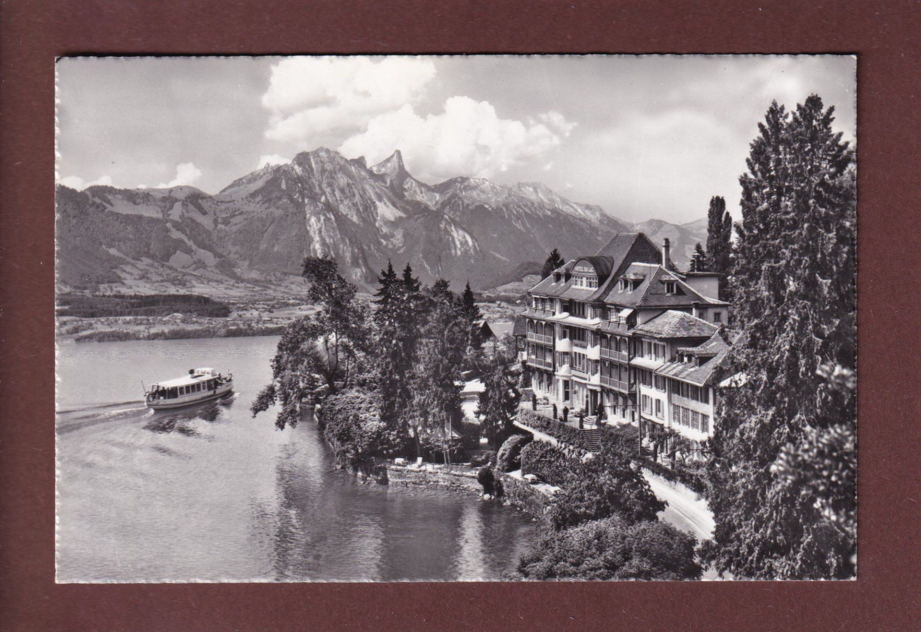Cartoline postali: GUNTEN - Hotel du Lac - 1972 – Usato da Pully venduto da nicecards
