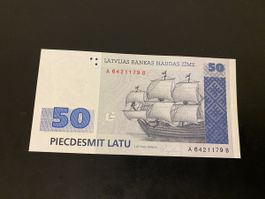 LATVIA 50 latu 1992, UNC, P46 Selten