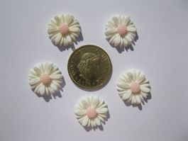 10 Deko Blumen Relief, 13mm